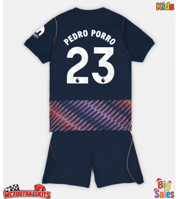 Tottenham Hotspur Pedro Porro #23 Replica Away Stadium Kit for Kids 2026-27 Short Sleeve (+ pants)